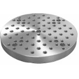 01126-10 - Placas de base de fundición gris redondas con perforaciones de retícula