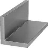 01380 - Perfiles en forma de L isósceles, procesados por todos los lados, fundición gris y aluminio