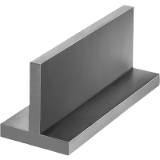 01580 - Perfiles en forma de T, procesados por todos los lados, fundición gris y aluminio