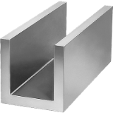 01680 - Perfiles en forma de U, procesados por todos los lados, fundición gris y aluminio