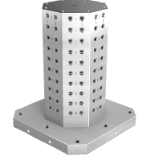 01856 - Torres de sujeción de fundición gris de 8 caras con perforaciones de retícula