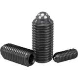03030 - Spring plungers with hexagon socket and ball, steel