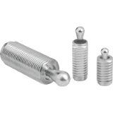 03334 - Lateral spring plungers with threaded sleeve
