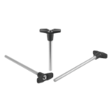 03420-10 - Ball lock pins with T-grip stainless steel, with head-end lock