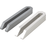 04110 - Clamp straps open U DIN 6315, steel or aluminium