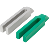 04130 - Clamp straps open U flat pin, steel or aluminium