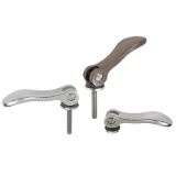 04232 - Cam levers internal and external thread, stainless steel