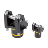 04624-20 - Rotary lever clamps, hydraulic double / single-acting with spring return