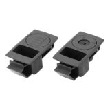 05596-44 - Snap locks, plastic with recessed grip, snap-in