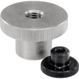 06110 - Knurled nuts high steel and stainless steel DIN 466
