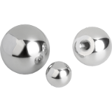 06247 - Ball knobs stainless steel or aluminium DIN 319