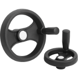 06255 - Handwheels 2-spoke  plastic, with revolving grip