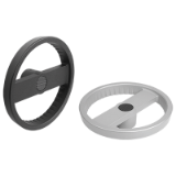 06276-10 - 2-spoke handwheels, aluminium without grip