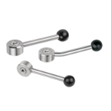06391 - Tension levers flat internal thread, stainless steel