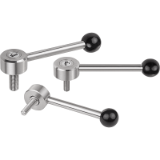 06401 - Tension levers flat external thread, stainless steel