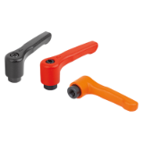 06448 inch - Clamping levers flat internal thread