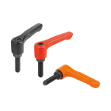 06458 inch - Clamping levers flat external thread
