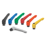 06600 - Clamping levers with plastic handle internal thread