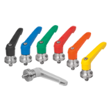 06611-10 - Clamping levers, plastic with male thread and clamping force intensifier