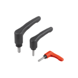 06613-06 - Clamping levers ECO, plastic with male thread, threaded insert stainless steel