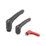06613-10 - Clamping levers, plastic with safety function with female thread