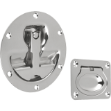 06970 - Recessed handles fold-down stainless steel