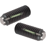 07105 - Ball-end thrust screws without head with flattened ball LONG-LOK secured
