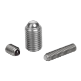 07111 - Ball-end thrust screws without head stainless steel with full ball