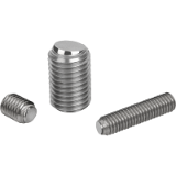 07111 - Ball-end thrust screws without head stainless steel with flattened ball