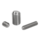 07111 - Ball-end thrust screws without head  stainless steel with flattened ball and rotation lock
