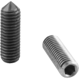 07166 - Hexagon socket set screws with pointed tip DIN EN ISO 4027