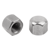 07280-02 - Hex cap nut, low style DIN 917 steel or stainless steel