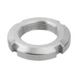 07590-01 - Slotted round nuts, steel or stainless steel, DIN 981