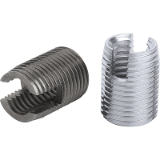 07652 - Threaded inserts self-tapping with cutting slot