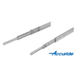 21334-95 - Telescopic slides, stainless steel for side mounting, over-extension, load capacity up to 90 kg