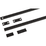 21882 - Linear scales self adhesive or with screw holes, aluminium