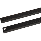 21884 - Linear scales self-adhesive or with screw holes, aluminium