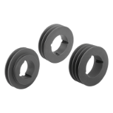22070 - V-belt pulleys, grey cast iron for mounting with taper clamping bushes