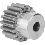 22400 - Spur gears stainless steel, module 2.5 toothing milled, straight teeth, engagement angle 20°