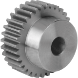 22400 - Spur gears in steel, module 1,5 toothing milled, straight teeth, engagement angle 20°