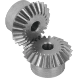 22430 - Bevel gears in steel, ratio 1:1; toothing milled, straight teeth, engagement angle 20°