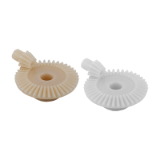 22432 - Engrenages coniques en plastique, rapport 1:4 traités par pulvérisation, denture droite, angle de pression 20°