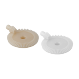 22432 - Engrenages coniques en plastique, rapport 1:5 traités par pulvérisation, denture droite, angle de pression 20°
