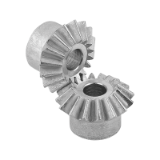 22433 - Ingranaggi conici in zinco, rapporto di trasmissione 1:1 pressofuso, dentatura diritta, angolo di pressione 20°