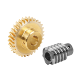22500 - Worm gears, right-hand, centre distance 33 mm