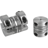 23012 - Beam Coupling with removable clamping hub, aluminium