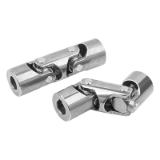 23404-01 - Cardan double joints, stainless steel, with plain bearing, similar to DIN 808