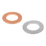 23901 - Těsnicí kroužky DIN 7603, měď nebo hliník