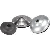 27830 - Levelling feet plates ECO die-cast zinc, stainless steel or plastic