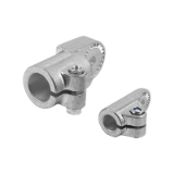 29024 - Tube clamps, swivel half aluminium, with sunken teeth